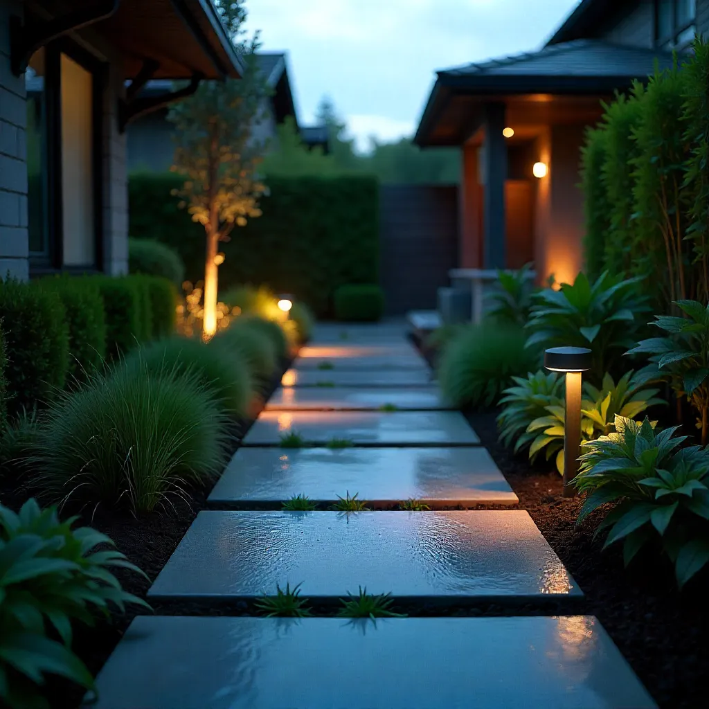 Water feature with LED illumination