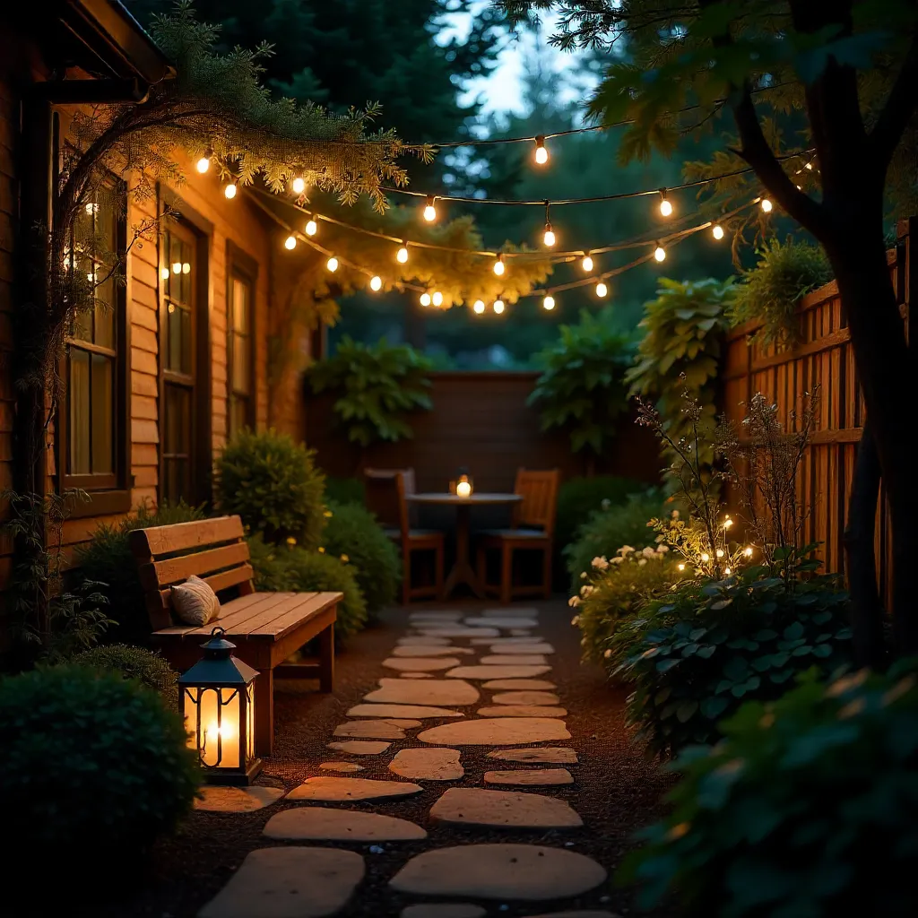 Garden before lighting installation