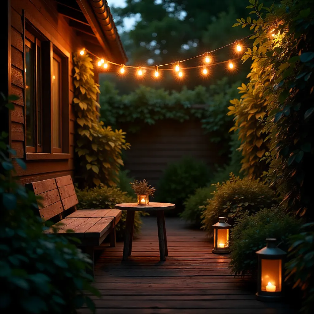 Evening garden illumination