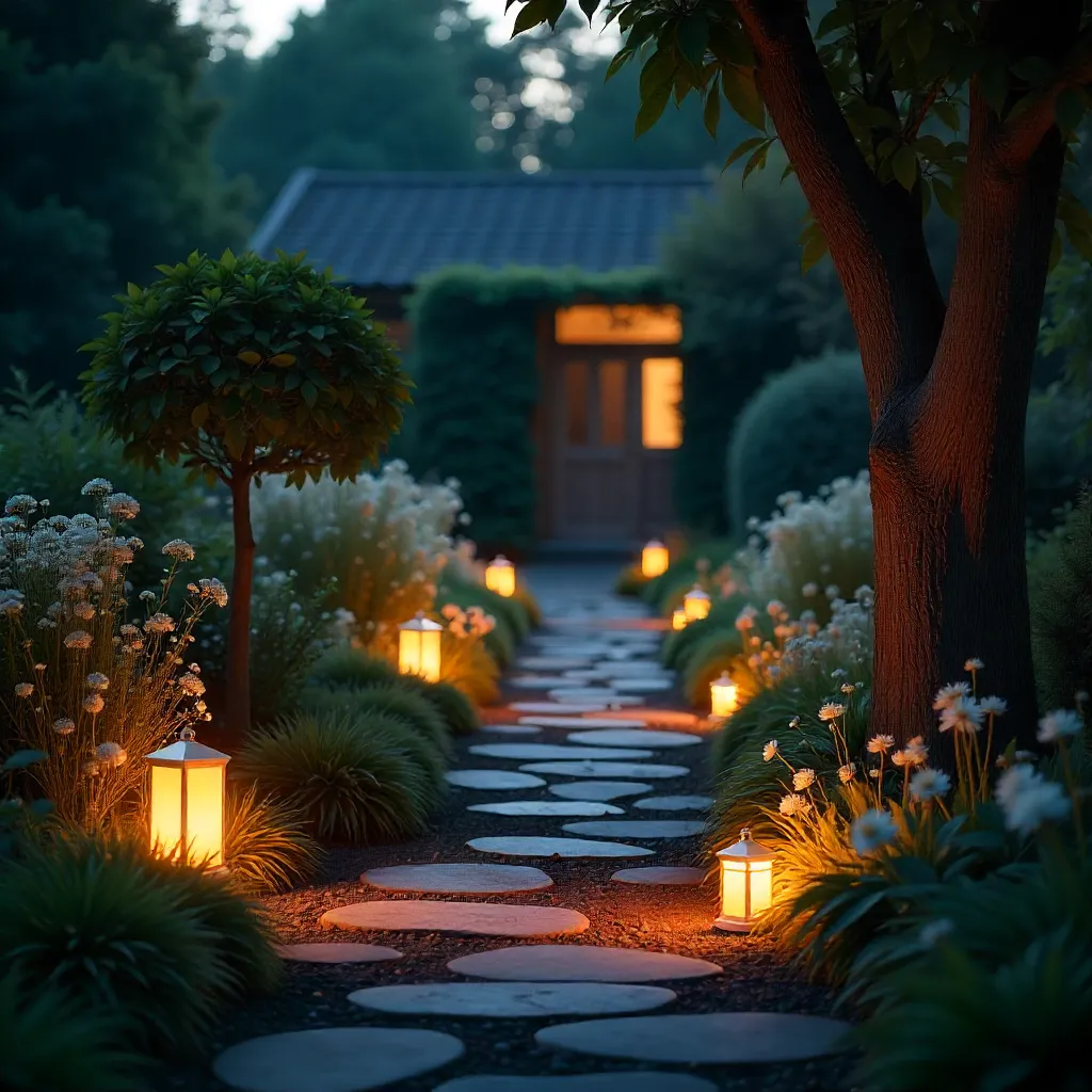 Evening garden atmosphere